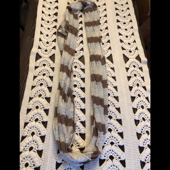 Staring At Stars Oatmeal & Taupe Infinity Scarf - Picture 7 of 7